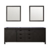 Marsyas 84W x 22D Brown Double Bath Vanity and 34Mirrors