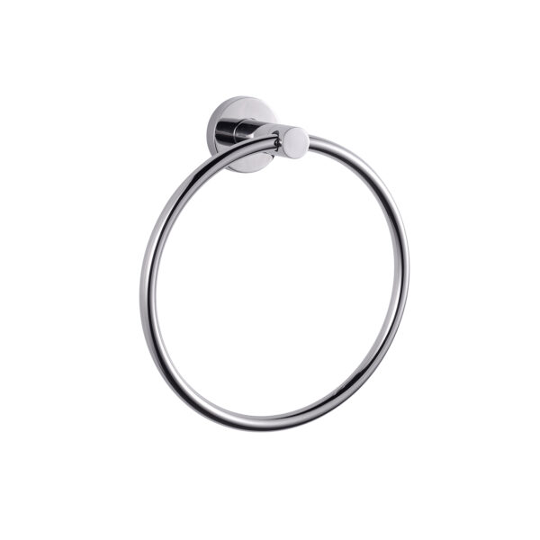 Bagno Nera Stainless Steel Towel Ring in Chrome