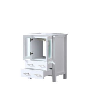 Volez 24W x 18.25D White Bath Vanity and White Ceramic Top