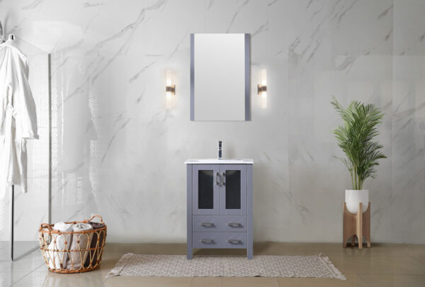 Volez 24W x 18.25D Dark Grey Bath Vanity