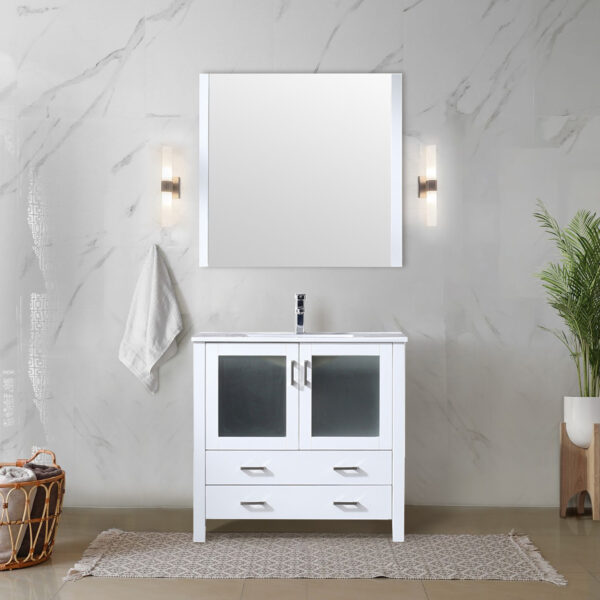 Volez 36W x 18.25D White Bath Vanity