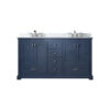 Dukes 60 in. W x 22 in. D Navy Blue Double Bath Vanity, White Quartz Top, and Faucet Set