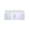 Geneva 48 in. W x 22 in. D Glossy White Bath Vanity and Cultured Marble Top