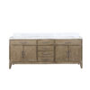 Laurel 80W x 22D Grey Oak Double Bath Vanity and Carrara Marble Top