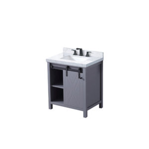 Marsyas 30W x 22D Dark Grey Bath Vanity and 28Mirror