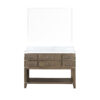 Norwalk 48W x 22D Grey Oak Single Bath Vanity, Carrara Marble Top, and 46Mirror