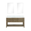 Norwalk 60W x 22D Grey Oak Double Bath Vanity, Carrara Marble Top, and 28Mirrors