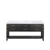 Norwalk 72W x 22D Black Oak Double Bath Vanity and Carrara Marble Top