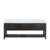 Norwalk 84W x 22D Black Oak Double Bath Vanity and Carrara Marble Top