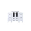 Volez 48W x 18.25D White Single Bath Vanity with Side Cabinets, and White Ceramic Top