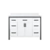 Ziva 48W x 22D White Bath Vanity and Cultured Marble Top