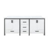 Ziva 72W x 22D White Double Bath Vanity and Cultured Marble Top