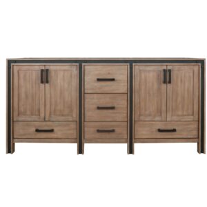 Ziva 72W x 22D Rustic Barnwood Double Bath Vanity