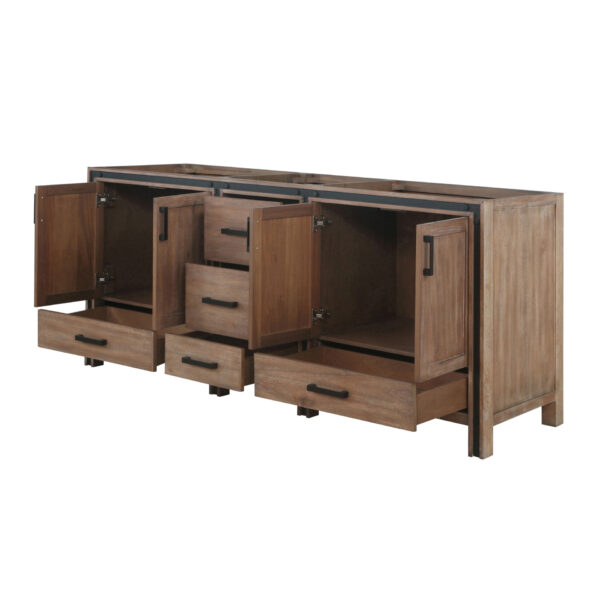 Ziva 80W x 22D Rustic Barnwood Double Bath Vanity