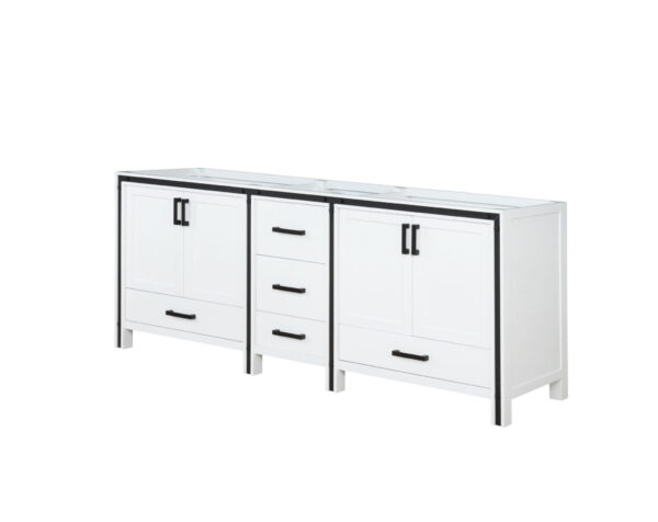 Ziva 84W x 22D White Double Bath Vanity