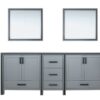 Ziva 84W x 22D Dark Grey Double Bath Vanity and 34Mirrors