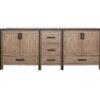 Ziva 84W x 22D Rustic Barnwood Double Bath Vanity