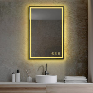 Blossom Stellar - 24" LED Mirror Matte Black Frame