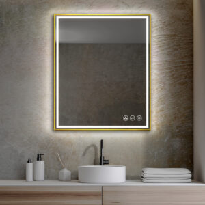 Blossom Stellar - 30" LED Mirror Brush Gold Frame