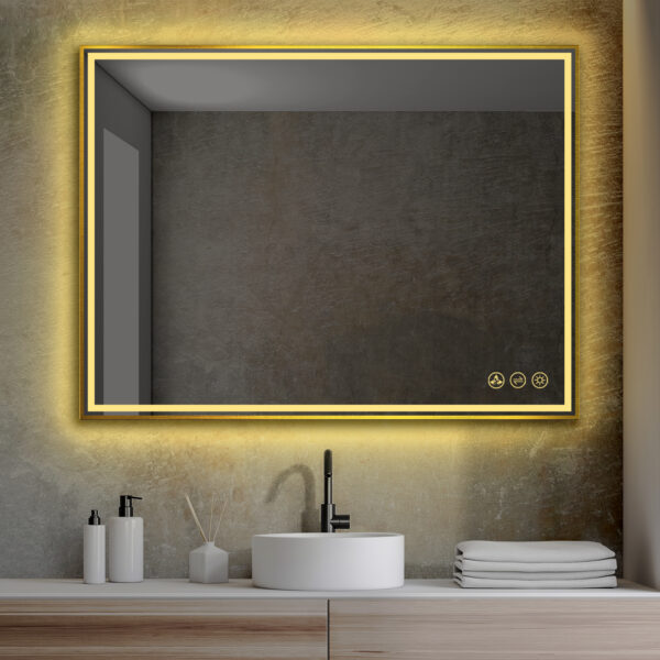 Blossom Stellar - 48" LED Mirror Brush Gold Frame