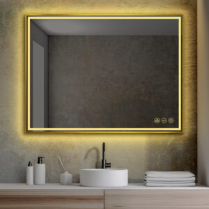 Blossom Stellar - 48 x 30 LED Mirror Brush Gold Frame