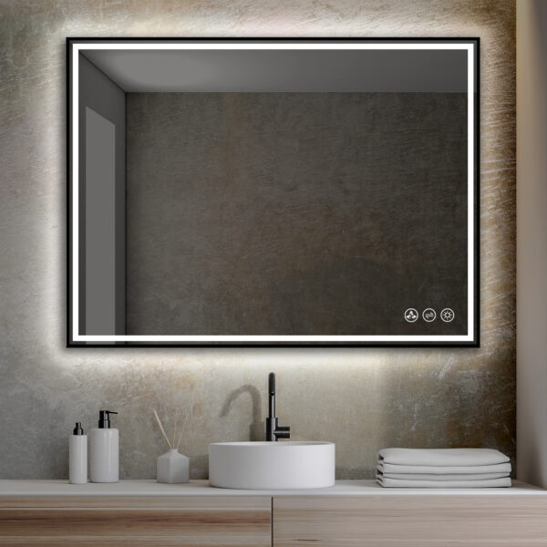 Blossom Stellar - 48" LED Mirror Matte Black Frame