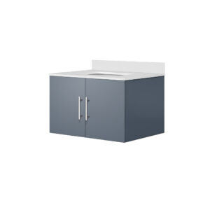 Geneva 30 in. W x 22 in. D Dark Grey Bath Vanity and Cultured Marble Top