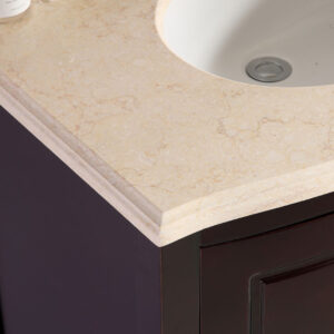 Laviva Estella 32" Brown Bathroom Vanity with Jerusalem Gold Marble Countertop