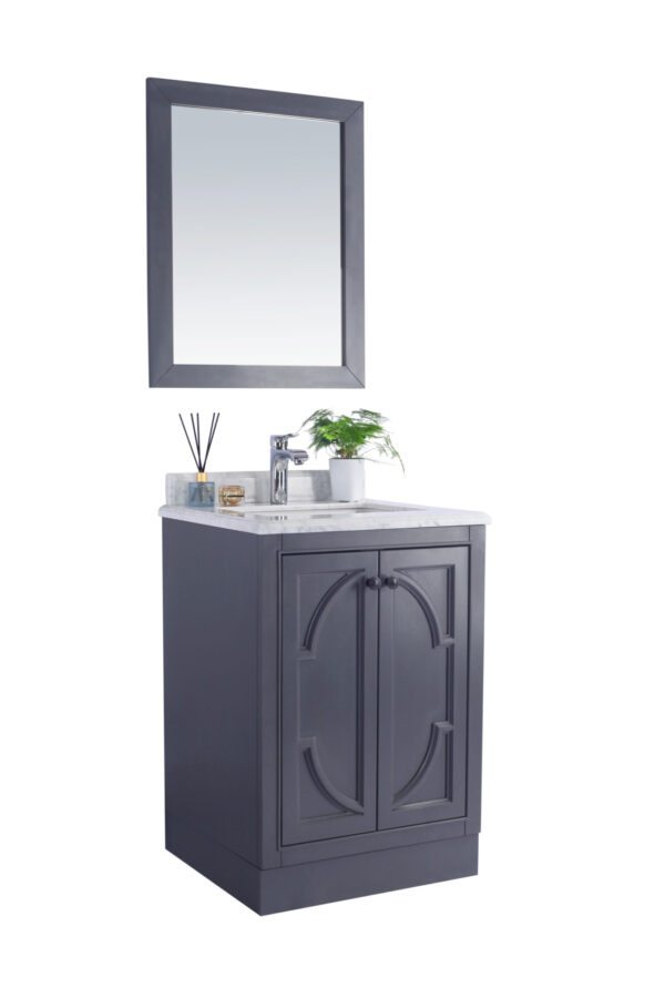 Laviva Odyssey 24" Maple Grey Bathroom Vanity with Black Wood Marble Countertop