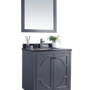 Laviva Odyssey 30" Maple Grey Bathroom Vanity with Black Wood Marble Countertop