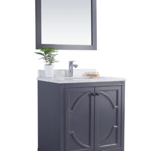 Laviva Odyssey 30" Maple Grey Bathroom Vanity with White Quartz Countertop