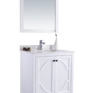 Laviva Odyssey 30" White Bathroom Vanity with White Quartz Countertop