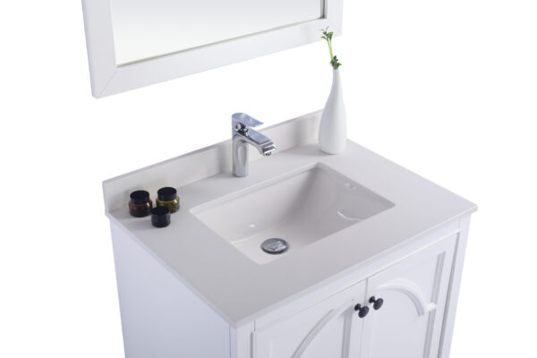 Laviva Odyssey 30" White Bathroom Vanity with White Quartz Countertop