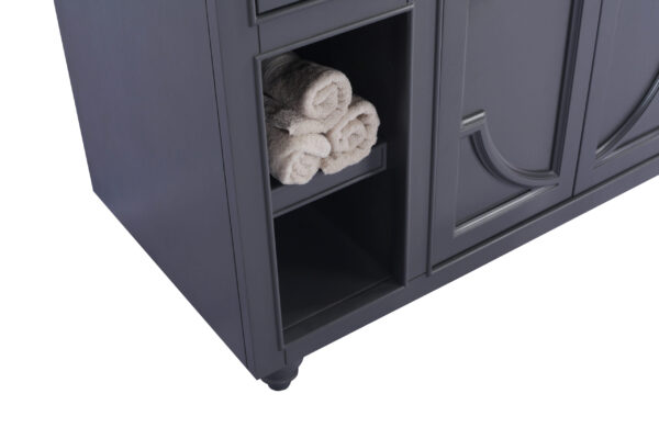 Laviva Odyssey 48" Maple Grey Bathroom Vanity with Matte White VIVA Stone Solid Surface Countertop