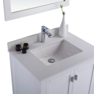 Laviva Wilson 30" White Bathroom Vanity with White Quartz Countertop