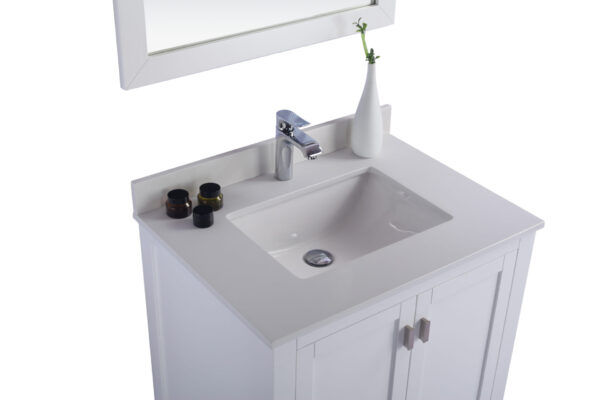 Laviva Wilson 30" White Bathroom Vanity with White Quartz Countertop