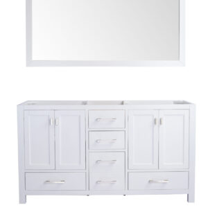 Laviva Wilson 60" White Double Sink Bathroom Vanity Cabinet