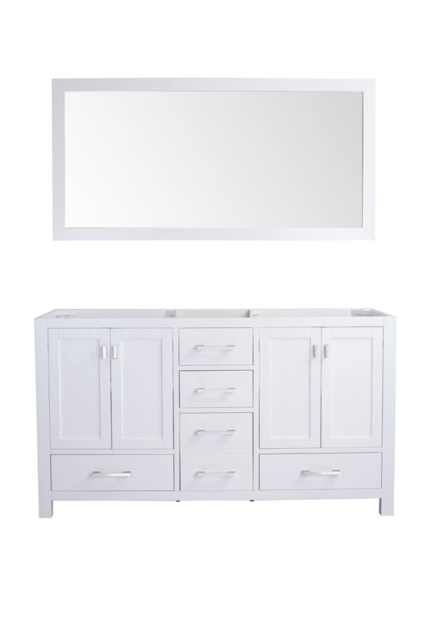 Laviva Wilson 60" White Double Sink Bathroom Vanity Cabinet