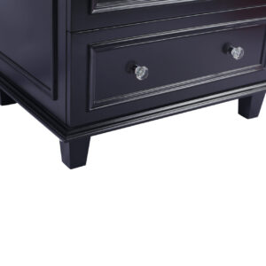 Laviva Luna 30" Espresso Bathroom Vanity with Black Wood Marble Countertop