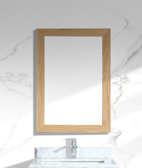 Laviva Sterling 24" Framed Rectangular California White Oak Mirror