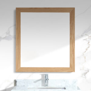 Laviva Sterling 30" Framed Square California White Oak Mirror