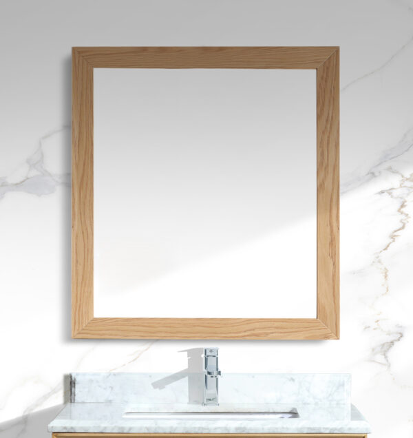 Laviva Sterling 30" Framed Square California White Oak Mirror