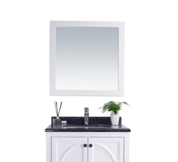 Laviva Sterling 30" Framed Square White Mirror