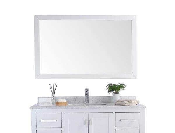 Laviva Sterling 48" Framed Rectangular White Mirror