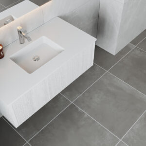 Laviva Legno 42" Alabaster White Bathroom Vanity with Matte White VIVA Stone Solid Surface Countertop