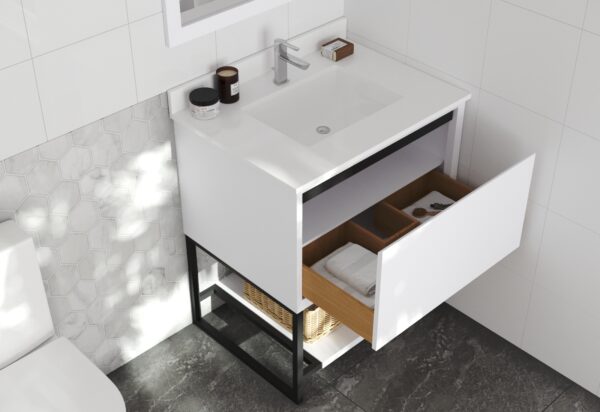 Laviva Alto 30" White Bathroom Vanity with White Quartz Countertop