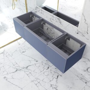 Laviva Vitri 66" Nautical Blue Single Sink Wall Hung Bathroom Vanity Cabinet