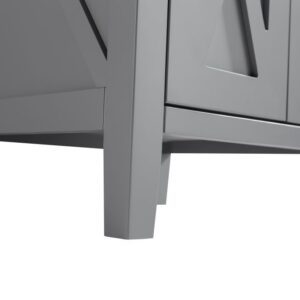 Laviva Wimbledon 24" Grey Bathroom Vanity with Matte White VIVA Stone Solid Surface Countertop