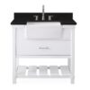 Chans Furniture 7036-WT36GT 36 Inches Kendia Farmhouse Sink Bathroom Vanity