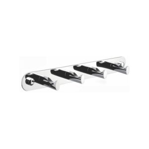 KubeBath 8154-4 Aqua Rondo Robe Hook with 4 Hooks in Triple Chrome